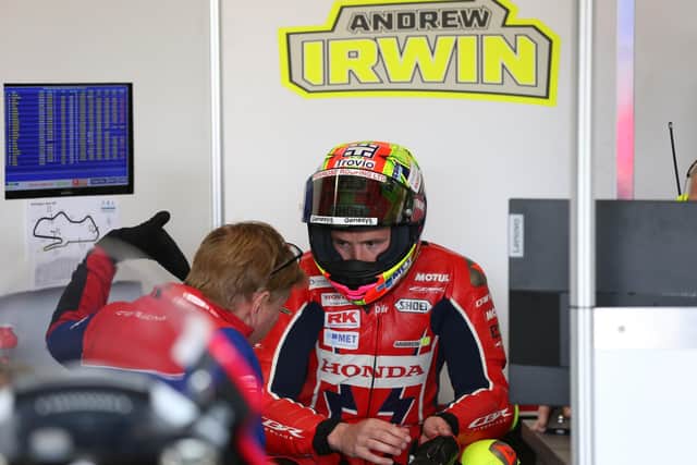 Honda Racing UK rider Andrew Irwin had a difficult weekend at Donington Park after crashing out of all three races. Picture: David Yeomans