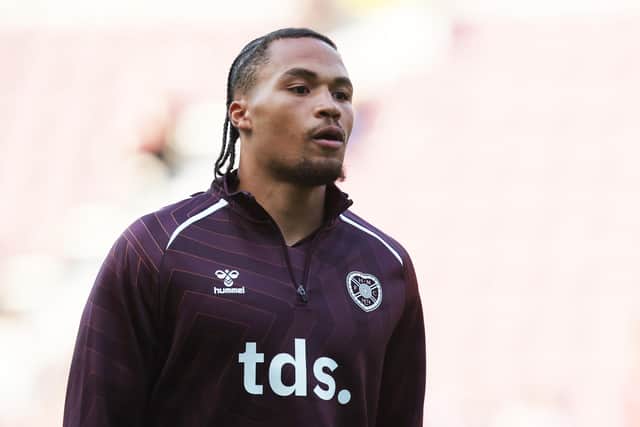Former Glentoran loanee MJ Kamson-Kamara joined Hearts this summer. (Photo by WM Sport Media/Getty Images)