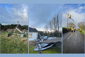 Images of storm damage shared by NI Electricity (locations unspecified)