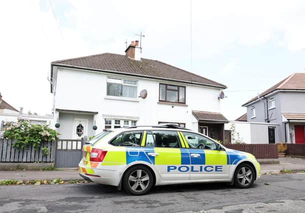 The scene at Laburnum Place where police are investigating a petrol bomb attack in the early hours of Friday morning. Photo by Jonathan Porter / Press Eye.