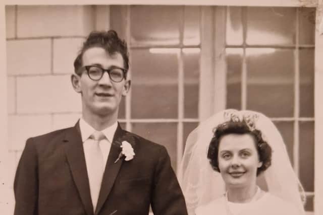 Carrickfergus couple George and Evelyn Allison on their wedding day in 1963
