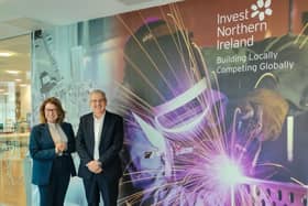 His Majesty’s Trade Commissioner (HMTC) for Africa, John Humphrey embarks on his first regional tour of the UK in Belfast. Pictured is Anne Beggs, director for Trade and Investment at Invest Northern Ireland alongside HMTC John Humphrey