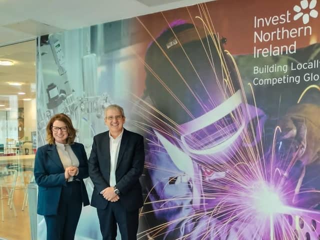 His Majesty’s Trade Commissioner (HMTC) for Africa, John Humphrey embarks on his first regional tour of the UK in Belfast. Pictured is Anne Beggs, director for Trade and Investment at Invest Northern Ireland alongside HMTC John Humphrey