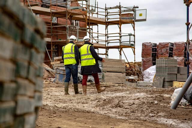 Gary Ferris, senior business development director at Close Brothers Property Finance onsite with Seventh Developments, the Belfast-based construction company