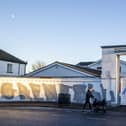 Graffiti on the wall and entrance gates of Ulster Rugby Stadium in Belfast. Graffiti referencing the Grenfell Tower disaster is being investigated by police after being painted on the Kingspan Stadium. Picture date: Monday January 2, 2023.
