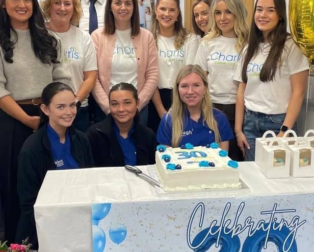 Coagh Pharmacy staff who are celebrating 30 years serving the local community.