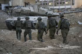 Israel has thought hard about its assault on Gaza after the murderous Hamas attacks on Jewish civilians five weeks ago. Pictured above, soldiers are seen during a ground operation in the Gaza Strip earlier this week (AP Photo/Ohad Zwigenberg)