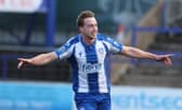 Matthew Shevlin celebrates his goal at The Showgrounds
