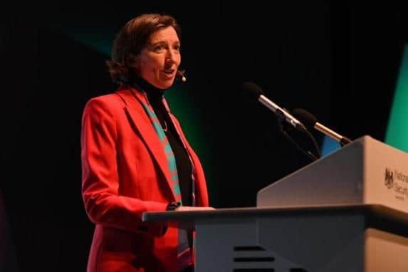Lindy Cameron, CEO of the NCSC at CYBERUK, ICC Belfast