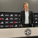 INEOS Sport CEO Sir Jim Ratcliffe speaks to the media during a press conference before the Premier League match at Old Trafford in Manchester. (Photo by Simon Peach/PA Wire)