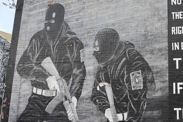 A UVF mural in east Belfast. Photo: Arthur Allison/Pacemaker Press.
