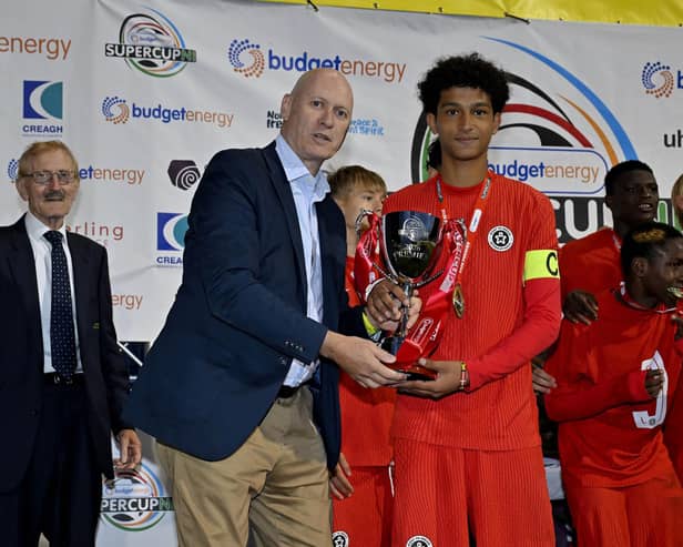 Right to Dream lifted the Boys’ Premier title at this year's SuperCupNI tournament