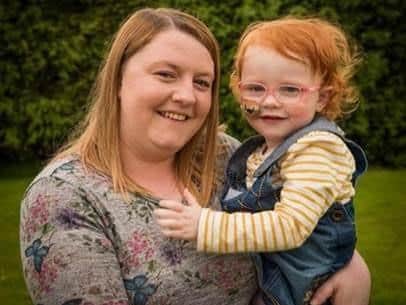 Josie Armstrong from Ballyclare with Paige, 6, who has mitochondrial disease. The family have really struggled with increasing costs and in February were evicted from their home