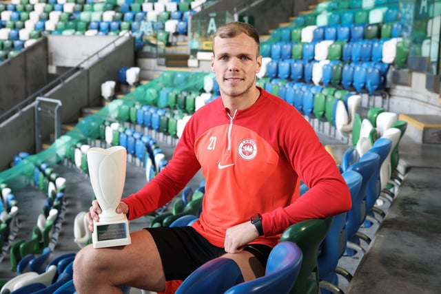 Larne midfielder Leroy Millar was ultimately named NIFWA Premiership Player of the Year for his impressive performances which helped the Inver Reds lift a maiden top-flight crown. He helped Tiernan Lynch's side win five consecutive league matches in February while they also knocked Linfield out of the Irish Cup