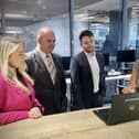 Launching the 'first of its kind’ enterprise dashboard which aims to help policy makers understand the Northern Ireland business landscape are Gillian Martin, UUEPC, Alan Lowry, FSB, Andew Parker, Grant Thorton and Dr Karen Bonner, UUEPC