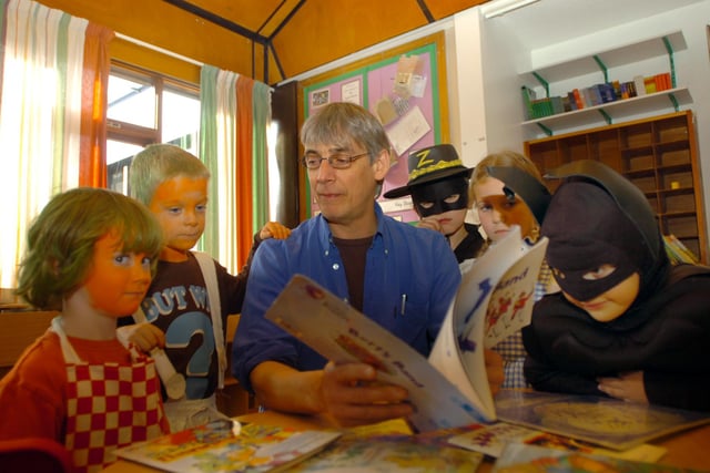 Storyteller Gary Cordingley was pictured with pupils from Eldon Grove Primary School in this 2008 reading scene. Remember it?