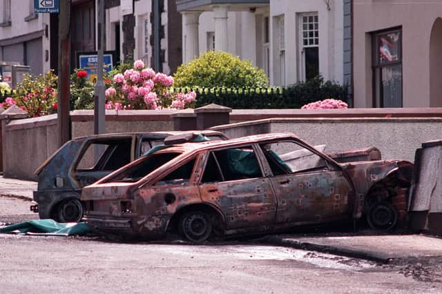 Scene of the SAS shooting of three IRA men in Coagh Co Tyrone in 1991. Photo: Pacemaker