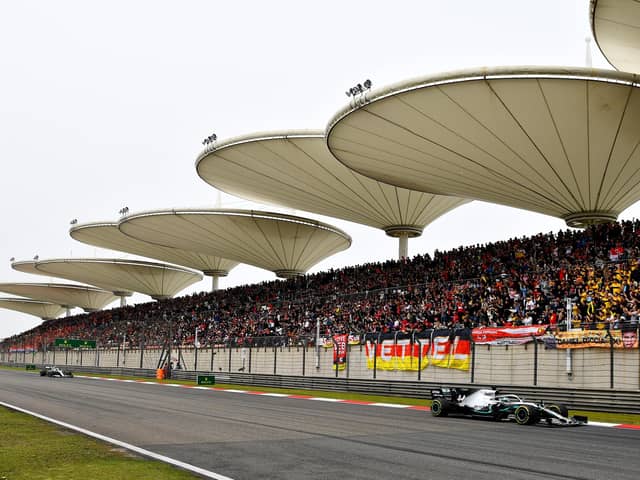 Lewis Hamilton won the F1 Grand Prix of China at Shanghai International Circuit when the event was last held in 2019. (Photo by Clive Mason/Getty Images)