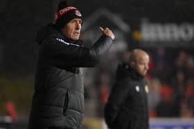 Crusaders boss Stephen Baxter during Monday's derby defeat at Seaview. (Photo by INPHO/Stephen Hamilton)