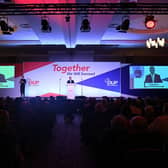 Sir Jeffrey Donaldson at the DUP party conference in October, where he said it was best to be in Stormont. Will he be openly challenged at every stage of a return to Stormont by critics who remain within the party, as David Trimble was assailed after the 1998 Belfast Agreement?