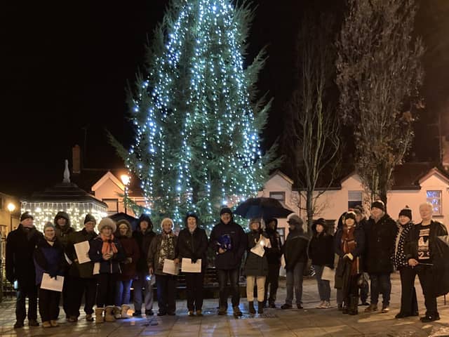 Early morning carol singers on Christmas Day 2022 in Bessbrook, Co Armagh