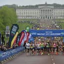 The Belfast City Marathon gets underway with a record number of entrants aiming to complete the 26.2-mile course. PIC: Arthur Allison/Pacemaker Press.