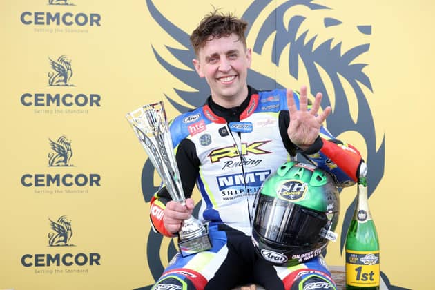 Dominic Herbertson was the man of the meeting at the Cemcor Cookstown 100 with four wins for the Burows Engineering/RK Racing team