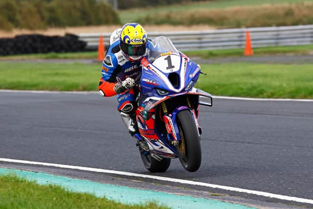 Carl Phillips (Bell Bikesport/B&W Racing BMW) claimed the King of Kirkistown crown after winning both Ulster Superbike races in Co Down on Saturday. (Photo by Rod Neill/Pacemaker Press)