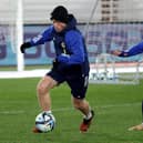 Northern Ireland’s Ross McCausland (left) and Dale Taylor during a training session at the Olympic Stadium in Helsinki