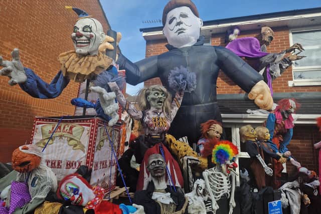 Lynn, a lifelong fan of the spooky season, has had people trekking from as far away as Bangor and Craigavon to her house near Belfast's Sandy Row, eager to check out her display. Photo: Iain Gray/News Letter