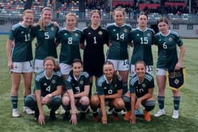 Northern Ireland U17 women celebrated a 5-1 win against Malta in European qualifying. Picture: Irish FA