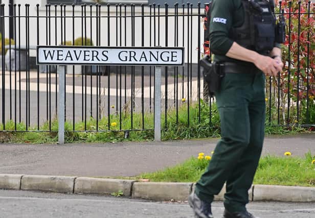 Police in the Weavers grange area of Newtownards