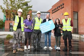 Councillor Joe Duffy, chair of Belfast City Council’s City Growth and Regeneration Committee, joins recent Employment Academy graduates to highlight free events next week to connect Belfast jobseekers to employment opportunities