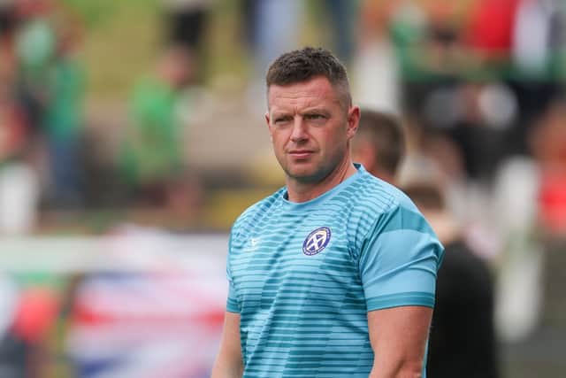 Limavady United manager Paul Owens. (Photo by Desmond Loughery/Pacemaker Press)