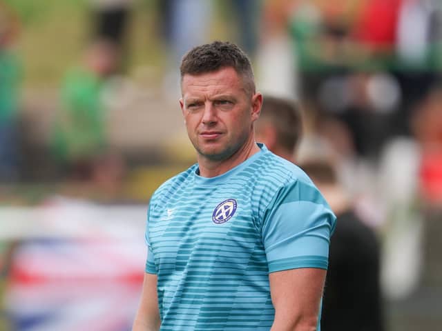 Limavady United manager Paul Owens. (Photo by Desmond Loughery/Pacemaker Press)