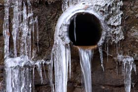 Frozen or burst pipes caused by freezing conditions.