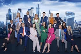 The new candidates for this year's BBC One contest, The Apprentice. Front row seated left to right: Denisha Kaur Bharj, Joe Phillips, Megan Hornby, Shannon Martin, Kevin D'Arcy, Emma Browne. Mmiddle row left to right: Avi Sharma, Bradley Johnson, Mark Moseley, Shazia Hussain, Sohail Chowdhary, Rochelle Anthony. Back row left to right: Marnie Swindells, Simba Rwambiwa, Dani Donovan, Gregory Ebbs, Victoria Goulbourne, and Reece Donnelly.