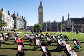 Parents with empty prams in front of the Houses of Parliament in London earlier this week, in support of Israeli families who have had children taken hostage by Hamas in the October 7 terror attacks. Peace can be achieved in the Middle East if all those involved are prepared to put their children first, writes UUP MLA Robbie Butler