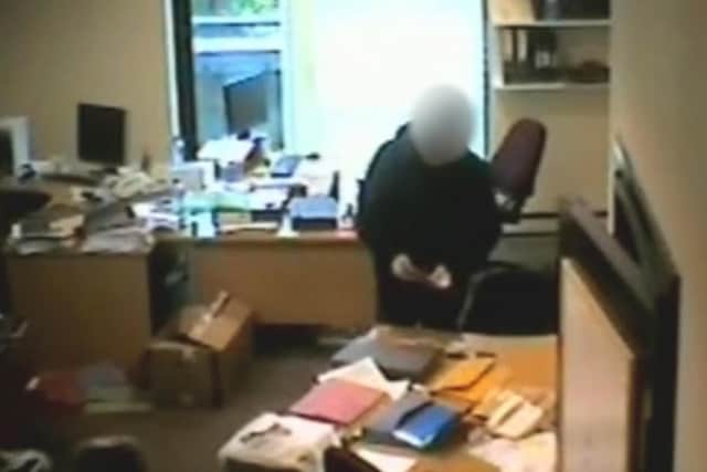 Screengrab from covert footage recorded inside the bugged accountant's office. Twenty-seven people have sentenced in Northern Ireland’s biggest ever tax fraud case. The case was based on more than 260 hours of secretly recorded footage of gang members plotting the fraud from the Belfast accountancy firm Allen Tully & Co