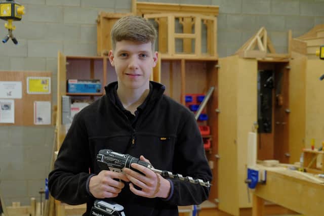 Two Northern Ireland apprentices are in the running to be named the Screwfix Trade Apprentice 2024 and win a £10,000 career boosting trade bundle. Pictured is Matthew Rutherford an apprentice carpenter from Bangor