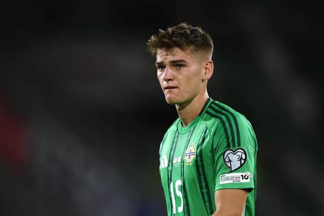 Northern Ireland's Justin Devenny has joined Stoke City. (Photo by Dean Mouhtaropoulos/Getty Images)
