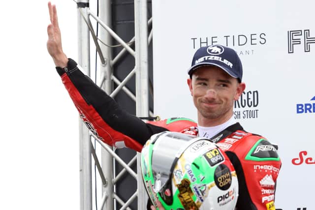Glenn Irwin won Saturday's opening Superbike race to become the most successful rider ever in the class at the North West 200 with 10 victories