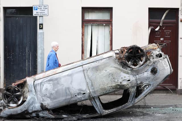 Press Eye - Belfast - Northern Ireland -11th June 2025 - Ballymena in Co. Antrim saw its second night of trouble with rioters clashing with police and destroying home in racially motivated attacks.