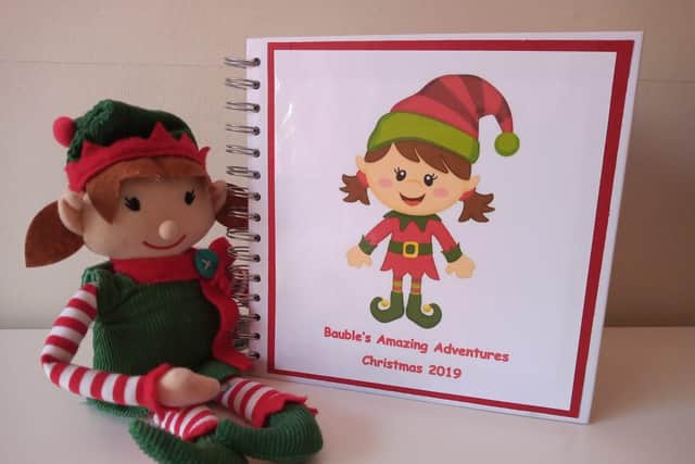 Bauble the elf was “adopted” by Mary, to help her learn about going to a forever family.
