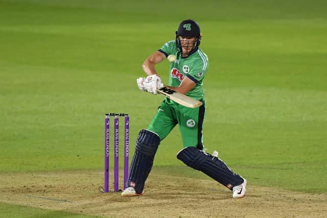 Harry Tector scored 140 for Ireland against Bangladesh. (Photo by Stu Forster/Getty Images for ECB)