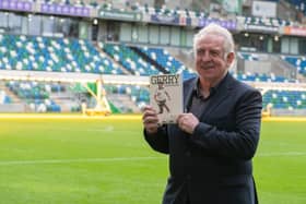 Gerry Armstrong released his autobiography in 2021 with a photocall at Windsor Park. The former Northern Ireland footballer is now a TV pundit