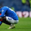 Rangers' Mohammed Diomande dejected following the cinch Premiership loss to Motherwell at the Ibrox Stadium. (Photo by Andrew Milligan/PA Wire)