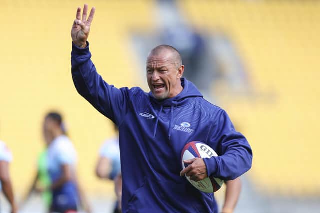Former All Blacks player Carlos Spencer - now head coach at Terenure - during his time working in New Zealand. (Photo by Hagen Hopkins/Getty Images)