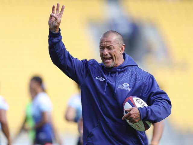 Former All Blacks player Carlos Spencer - now head coach at Terenure - during his time working in New Zealand. (Photo by Hagen Hopkins/Getty Images)