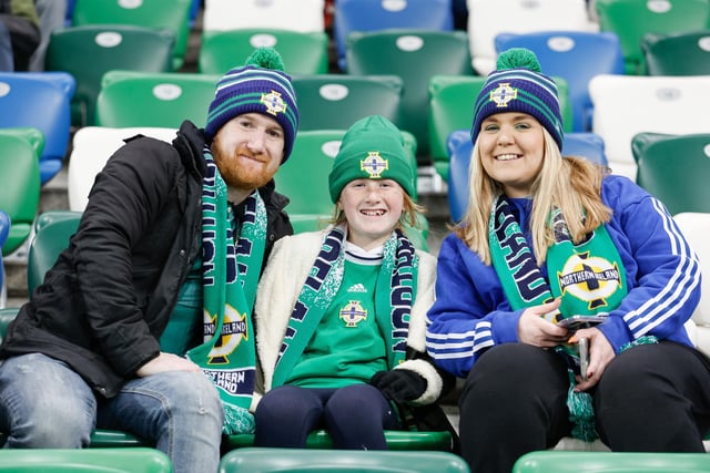 Northern Ireland fans prepared for kick-off against Slovenia